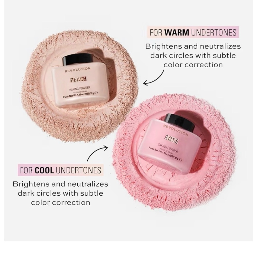 Bundle: 4PCS Revolution Rose and Peach Baking Powder Duo - Picture 2 of 3